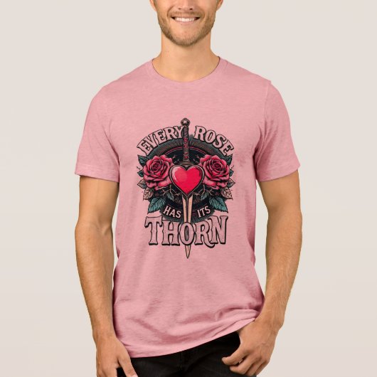 どのバラにも棘がある トライブレンドTシャツ (正面)