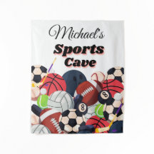 どのパーソナライズされた部屋のスポーツ洞窟タペストリー