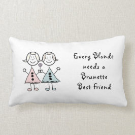 「どのブロンドもブルネット最高ののクッションが必要 ランバークッション