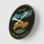 どの一流のネオン一見でもあらゆる日付ガレージを改造しました- ラウンド壁時計 (傾斜)