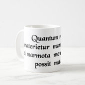 どの位木がウッドチャックのチャック.....か コーヒーマグカップ (正面左)