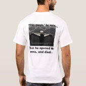 "どの位私を愛しますか。" Tシャツ (裏面)