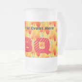 どの名前またはイベントBBQでも- フロストグラスビールジョッキ (正面右)