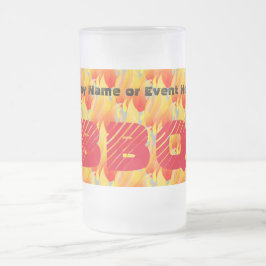 どの名前またはイベントBBQでも- フロストグラスビールジョッキ