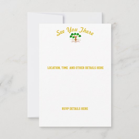 どの名前及び日付の白い家族会でも- セーブザデート (裏面)