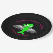 どの大事な行事でも個人化するかわいいエイリアン ペーパープレート (アングル)