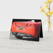 どの大事な行事カードでもカスタマイズスポーツ・カー カード (黄色い花)