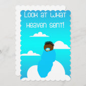 どの天国が送られた!ベビーシャワー招待状 招待状 (正面/裏面)