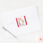 どの子供も芸術家だ スクエアシール (封筒)
