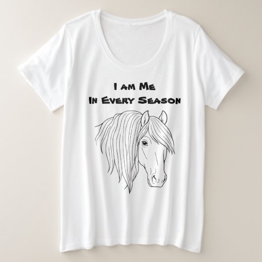 どの季節も私らしく プラスサイズTシャツ (デザイン正面)