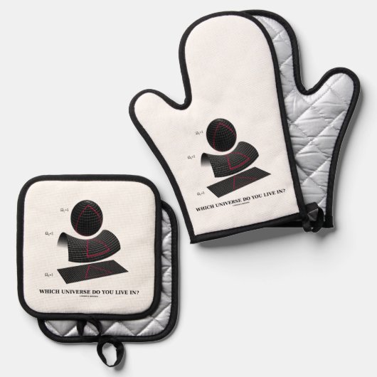 どの宇宙に住んでいるか天体物理学 鍋つかみ&鍋敷きセット (正面/裏面)