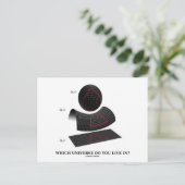 どの宇宙に住んでいるか（物理学のユーモア） ポストカード (スタンド正面)