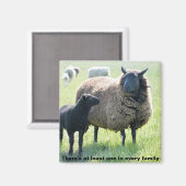 どの家族も黒い羊の磁石を持っている マグネット (正面/裏面)