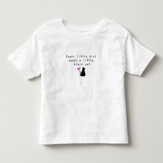 どの小さな女の子も黒猫猫好きが必要 トドラーTシャツ (正面)