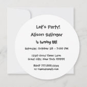 どの年の誕生会のモダンな赤でもV11Aを主演します 招待状 (裏面)