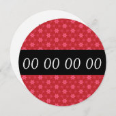 どの年の誕生会のモダンな赤でもV11Aを主演します 招待状 (正面/裏面)