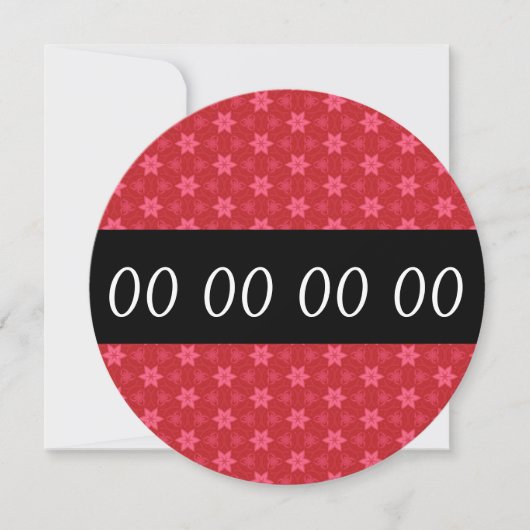 どの年の誕生会のモダンな赤でもV11Aを主演します 招待状 (正面)