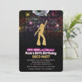 どの年齢でも - ディスコ誕生日パーティー招待状 招待状 (スタンド正面)