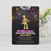 どの年齢でも - ディスコ誕生日パーティー招待状 招待状 (スタンド正面)