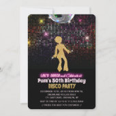 どの年齢でも - ディスコ誕生日パーティー招待状 招待状 (正面)