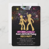 どの年齢でも - ディスコ誕生日パーティー招待状 招待状 (正面)