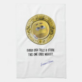 どの料理もストーリーおもしろいだパーソナライズされた キッチンタオル (縦)