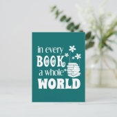 どの本にも世界全体のはがき ポストカード (スタンド正面)