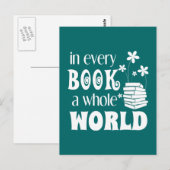 どの本にも世界全体のはがき ポストカード (正面/裏面)