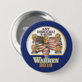 どの民主党員でもよりよいです 缶バッジ (正面&裏面)