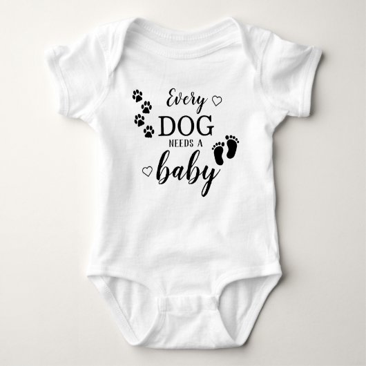 どの犬もベビー妊娠の発表が必要 ベビーボディスーツ (正面)