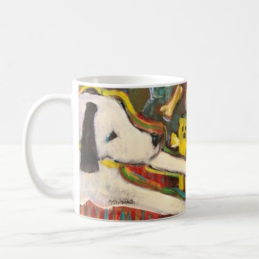 どの犬も愛する家マグに値する コーヒーマグカップ (左)