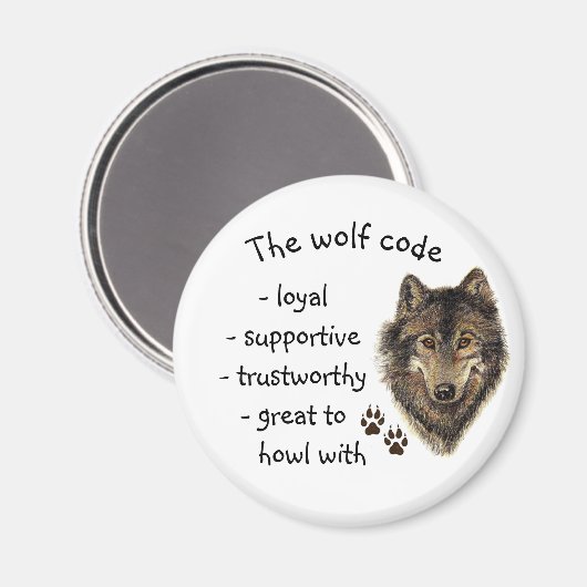 どの狼だ食べ物を与えろ?やる気を起こさせる引用文 マグネット (正面/裏面)