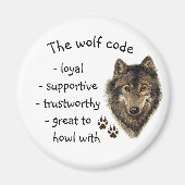 どの狼だ食べ物を与えろ?やる気を起こさせる引用文 マグネット (正面)