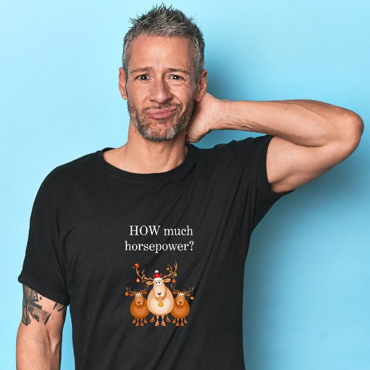 どの程度の馬力オートバイクリスマスTシャツ Tシャツ