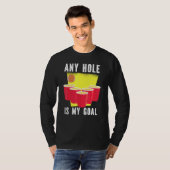 どの穴も私のゴールビールポン飲み Tシャツ (正面フル)