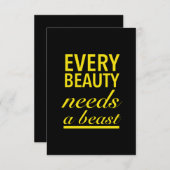 どの美しいも黄色獣が必要だ サンキューカード (正面/裏面)