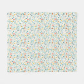 どの花も土の中から生える フリースブランケット (正面(横))