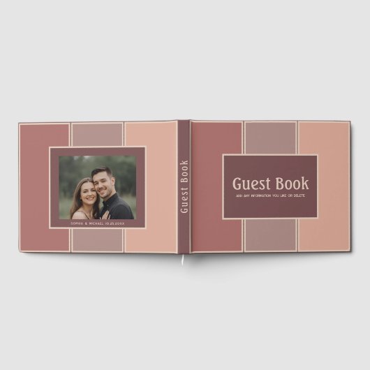 どの行事にも使える ゲストブック アンティーク ダスティーローズカラー ゲストブック (全面)