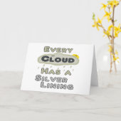 どの雲にも銀の裏地がある カード (黄色い花)