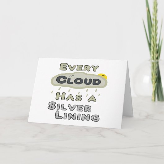 どの雲にも銀の裏地がある カード (正面)