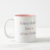 どの雲にも銀の裏地がある ツートーンマグカップ (左)