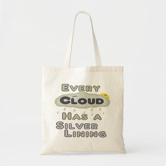 どの雲にも銀の裏地がある トートバッグ (正面)
