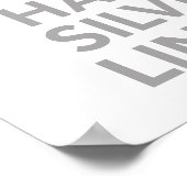 どの雲にも銀の裏地がある ポスター (角)