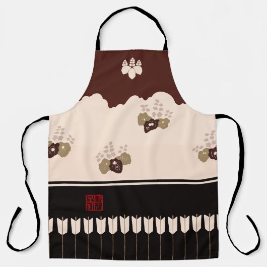 どぶく染分世流錦寺切流馬門辻画派 エプロン (正面)