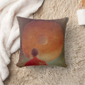 どらを持つ若い修道士 クッション (ブランケット)