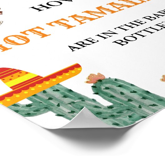 どれくらいのホットタマレスフィエスタベイビーシャワー ポスター (角)