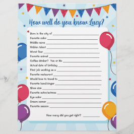 どれくらい知ってる…?誕生日ゲーム活動 チラシ