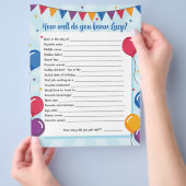 どれくらい知ってる…?誕生日ゲーム活動 チラシ (手)