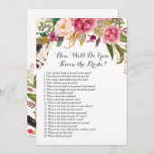 どれだけうまく花嫁を知っているかBohoか。 招待状 (正面/裏面)