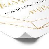 どれだけのキスが緑のユーカリに葉署名する ポスター (角)